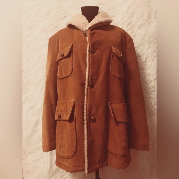 Shanhouse Corduroy Fuzzy Collar Men’s Jacket - Picture 9 of 11